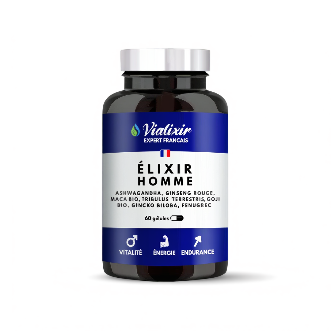 Élixir Homme : Forme et vitalité masculine.