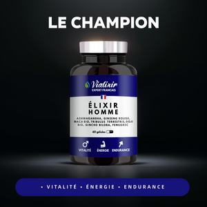 Élixir Homme : Forme et vitalité masculine.