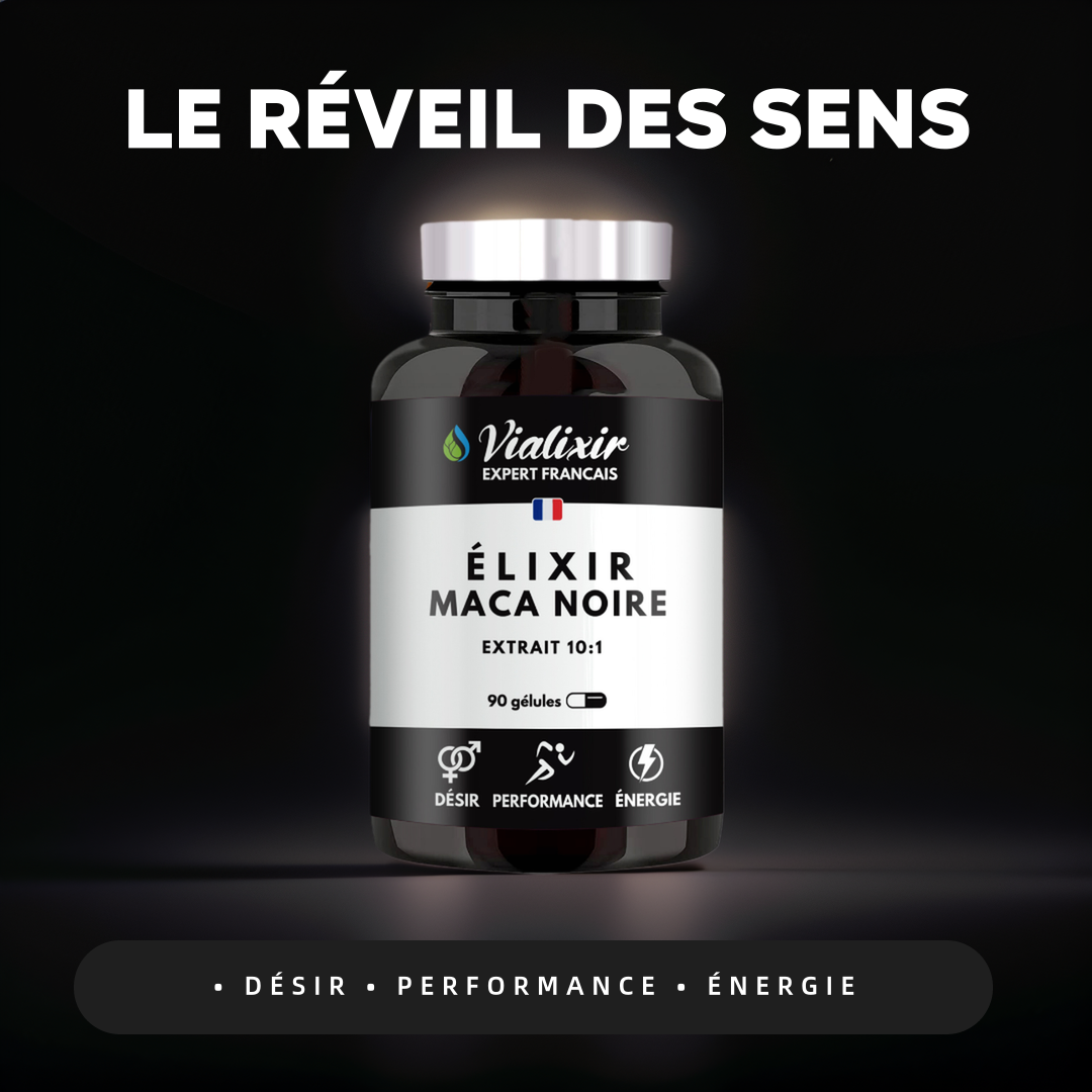 Élixir Maca Noire : Le pouvoir naturel de la vitalité.