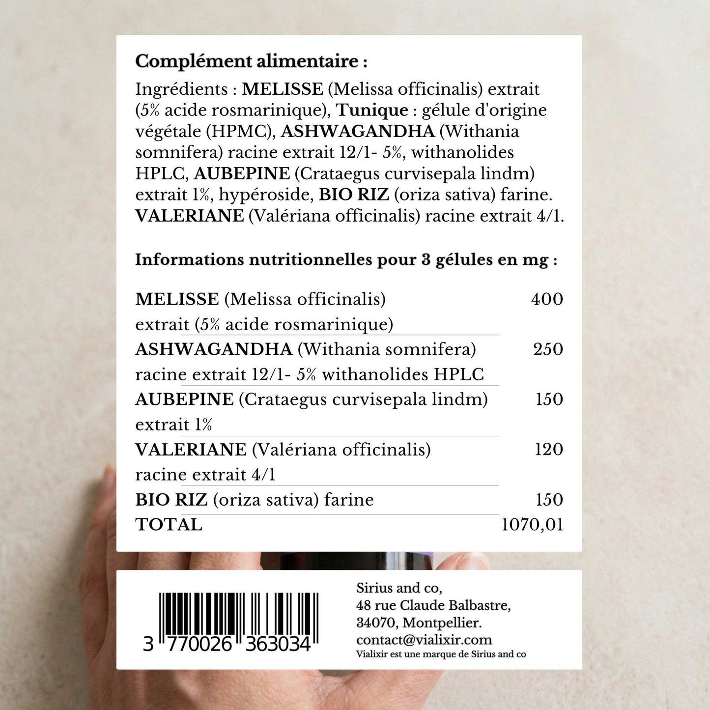 Élixir Détente. - VialixirVialixir